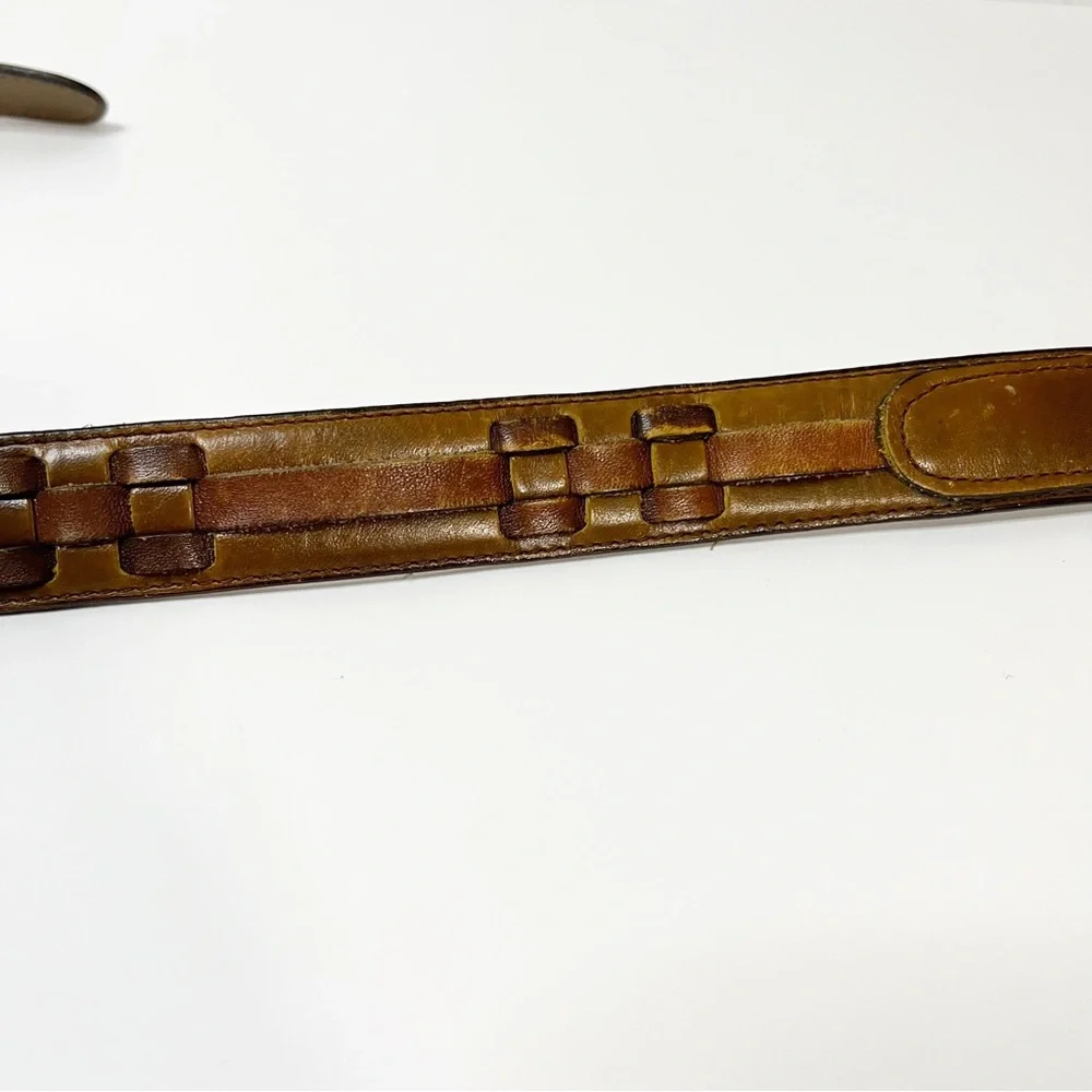 Vintage Jeans West Woven Leather Belt